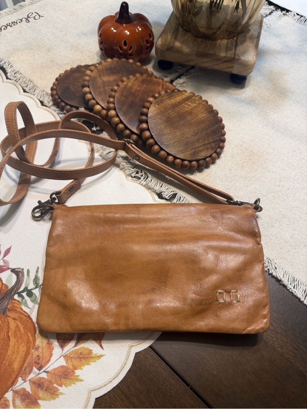 Bed Stu Tan Leather Crossbody Bag